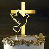 Maxbell Dove Cross Cake Topper Cake Decoration for Wedding Celebration Birthday Style B