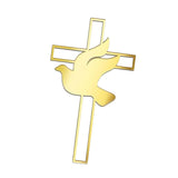 Maxbell Dove Cross Cake Topper Cake Decoration for Wedding Celebration Birthday Style C