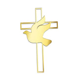 Maxbell Dove Cross Cake Topper Cake Decoration for Wedding Celebration Birthday Style C