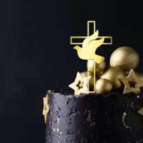 Maxbell Dove Cross Cake Topper Cake Decoration for Wedding Celebration Birthday Style C