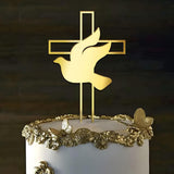 Maxbell Dove Cross Cake Topper Cake Decoration for Wedding Celebration Birthday Style C