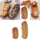 Maxbell Wooden Serving Tray Dinner Tray Wood Dessert Plate for Snacks Drinks Cupcake S