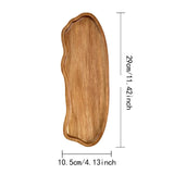 Maxbell Wooden Serving Tray Dinner Tray Wood Dessert Plate for Snacks Drinks Cupcake L