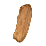 Maxbell Wooden Serving Tray Dinner Tray Wood Dessert Plate for Snacks Drinks Cupcake L