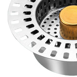 Maxbell Sink Press Core Drain Strainer Water Storage against Odors for Hotel Kitchen Gold