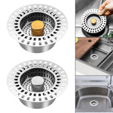 Maxbell Sink Press Core Drain Strainer Water Storage against Odors for Hotel Kitchen Gold