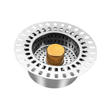 Maxbell Sink Press Core Drain Strainer Water Storage against Odors for Hotel Kitchen Gold