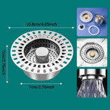 Maxbell Sink Press Core Drain Strainer Water Storage against Odors for Hotel Kitchen Silver