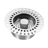 Maxbell Sink Press Core Drain Strainer Water Storage against Odors for Hotel Kitchen Silver