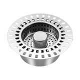 Maxbell Sink Press Core Drain Strainer Water Storage against Odors for Hotel Kitchen Silver