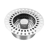 Maxbell Sink Press Core Drain Strainer Water Storage against Odors for Hotel Kitchen Silver