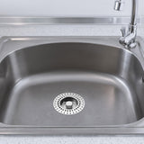 Maxbell Sink Press Core Drain Strainer Water Storage against Odors for Hotel Kitchen Silver