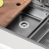 Maxbell Sink Press Core Drain Strainer Water Storage against Odors for Hotel Kitchen Silver