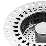 Maxbell Sink Press Core Drain Strainer Water Storage against Odors for Hotel Kitchen Silver