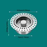 Maxbell Sink Press Core Drain Strainer Water Storage against Odors for Hotel Kitchen Silver