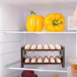 Maxbell Wooden Egg Holder 2 Tier Eggs Tray Display Stand for Kitchen Countertop Home