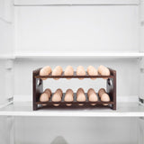 Maxbell Wooden Egg Holder 2 Tier Eggs Tray Display Stand for Kitchen Countertop Home