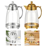Maxbell Water Pitcher Arabic Glass Carafe Cold Water Milk Water Jug Iced Tea Pitcher Argent