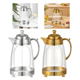 Maxbell Water Pitcher Arabic Glass Carafe Cold Water Milk Water Jug Iced Tea Pitcher Argent