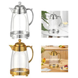 Maxbell Water Pitcher Arabic Glass Carafe Cold Water Milk Water Jug Iced Tea Pitcher Argent