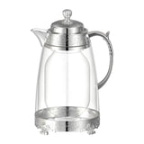 Maxbell Water Pitcher Arabic Glass Carafe Cold Water Milk Water Jug Iced Tea Pitcher Argent