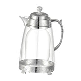 Maxbell Water Pitcher Arabic Glass Carafe Cold Water Milk Water Jug Iced Tea Pitcher Argent