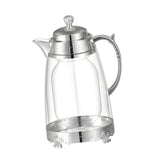 Maxbell Water Pitcher Arabic Glass Carafe Cold Water Milk Water Jug Iced Tea Pitcher Argent
