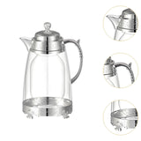 Maxbell Water Pitcher Arabic Glass Carafe Cold Water Milk Water Jug Iced Tea Pitcher Argent