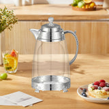 Maxbell Water Pitcher Arabic Glass Carafe Cold Water Milk Water Jug Iced Tea Pitcher Argent