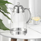 Maxbell Water Pitcher Arabic Glass Carafe Cold Water Milk Water Jug Iced Tea Pitcher Argent