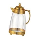 Maxbell Water Pitcher Arabic Glass Carafe Cold Water Milk Water Jug Iced Tea Pitcher Golden