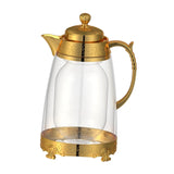 Maxbell Water Pitcher Arabic Glass Carafe Cold Water Milk Water Jug Iced Tea Pitcher Golden