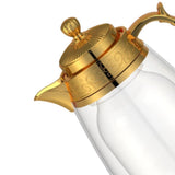 Maxbell Water Pitcher Arabic Glass Carafe Cold Water Milk Water Jug Iced Tea Pitcher Golden
