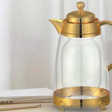 Maxbell Water Pitcher Arabic Glass Carafe Cold Water Milk Water Jug Iced Tea Pitcher Golden