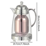Maxbell Insulated Thermal Coffee Carafe 1L Coffee Pot Luxury Insulated Water Pot Silvery
