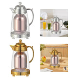 Maxbell Insulated Thermal Coffee Carafe 1L Coffee Pot Luxury Insulated Water Pot Silvery
