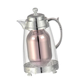 Maxbell Insulated Thermal Coffee Carafe 1L Coffee Pot Luxury Insulated Water Pot Silvery