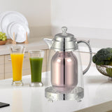 Maxbell Insulated Thermal Coffee Carafe 1L Coffee Pot Luxury Insulated Water Pot Silvery