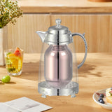 Maxbell Insulated Thermal Coffee Carafe 1L Coffee Pot Luxury Insulated Water Pot Silvery