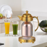 Maxbell Insulated Thermal Coffee Carafe 1L Coffee Pot Luxury Insulated Water Pot Golden