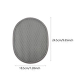 Maxbell 2 in 1 Oven Mittens Silicone Heat Resistant Pot Holder for Barbecue Grilling Gray