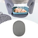 Maxbell 2 in 1 Oven Mittens Silicone Heat Resistant Pot Holder for Barbecue Grilling Gray