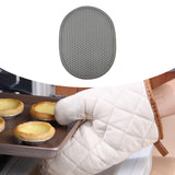 Maxbell 2 in 1 Oven Mittens Silicone Heat Resistant Pot Holder for Barbecue Grilling Gray