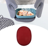 Maxbell 2 in 1 Oven Mittens Silicone Heat Resistant Pot Holder for Barbecue Grilling Red