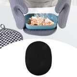 Maxbell 2 in 1 Oven Mittens Silicone Heat Resistant Pot Holder for Barbecue Grilling Black