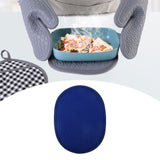 Maxbell 2 in 1 Oven Mittens Silicone Heat Resistant Pot Holder for Barbecue Grilling Blue