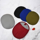 Maxbell 2 in 1 Oven Mittens Silicone Heat Resistant Pot Holder for Barbecue Grilling Blue