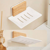 Maxbell Soap Dish Easy Cleaning Drainable Modern Decorative Metal Sturdy Soap Holder Wall Mounted