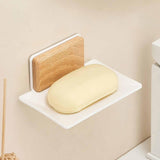 Maxbell Soap Dish Easy Cleaning Drainable Modern Decorative Metal Sturdy Soap Holder Wall Mounted