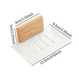Maxbell Soap Dish Easy Cleaning Drainable Modern Decorative Metal Sturdy Soap Holder Wall Mounted